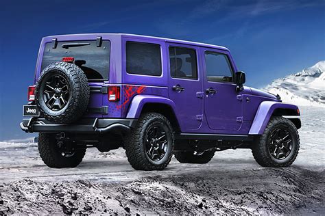 Purple jeep - Electric hybrid power gives you the freedom to go long distances without range anxiety. Whether you want to take an off-road adventure or simply get around town on all-electric power, the Wrangler 4xe features a manufacturer’s estimated 49 MPGe rating 2. MANUFACTURER’S ESTIMATED MPGe. 49. MILES2. TOTAL DRIVING RANGE.